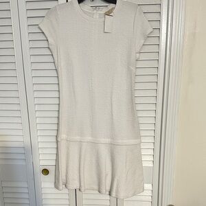MICHAEL Michael Kors White Textured Mini Dress